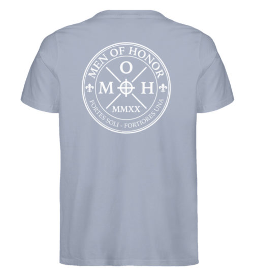 MOH T-Shirt Serene Blue FMOHBCIRWHT - Herren Premium Organic Shirt-7164